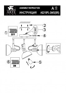 Светильник спот Arte Lamp MARTIN A5215PL-3WG