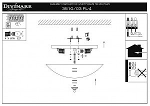 Светильник потолочный Divinare UFO 3510/03 PL-4