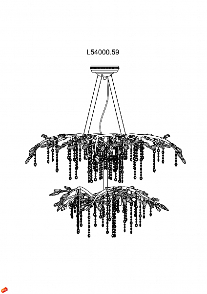 Подвесная хрустальная люстра Garden L'Arte Luce L54000.59