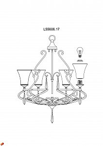 Подвесная люстра L'Arte Luce FILANTE L55606.17