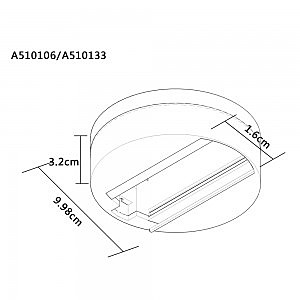 Шинопровод одноместный Arte Lamp Track Accessories A510106