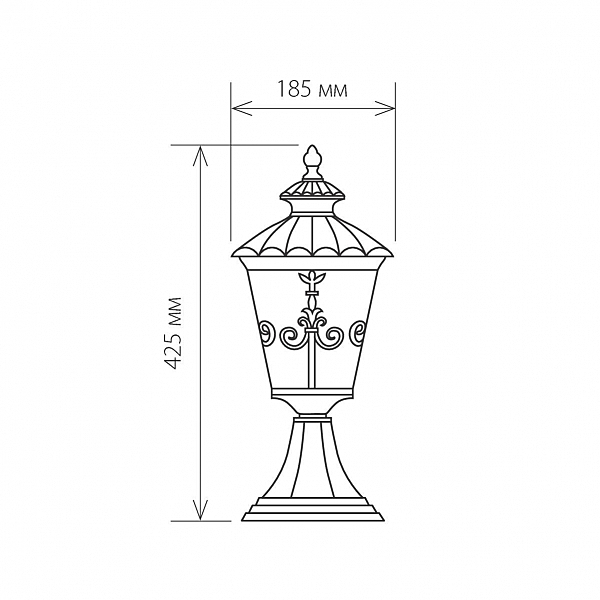 Уличный наземный светильник Elektrostandard Diadema Diadema S (GLYF-8046S) черное золото