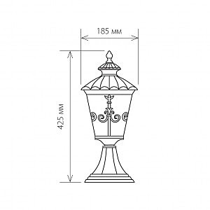 Уличный наземный светильник Elektrostandard Diadema Diadema S (GLYF-8046S) черное золото