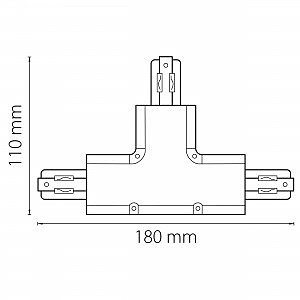 Соединитель T-образный трехфазный Lightstar Barra 504139