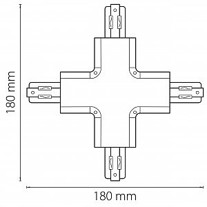 Соединитель X-образный трехфазный Lightstar Barra 504147