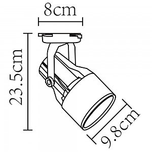 Трековый светильник Arte Lamp Lyra A6252PL-1BK