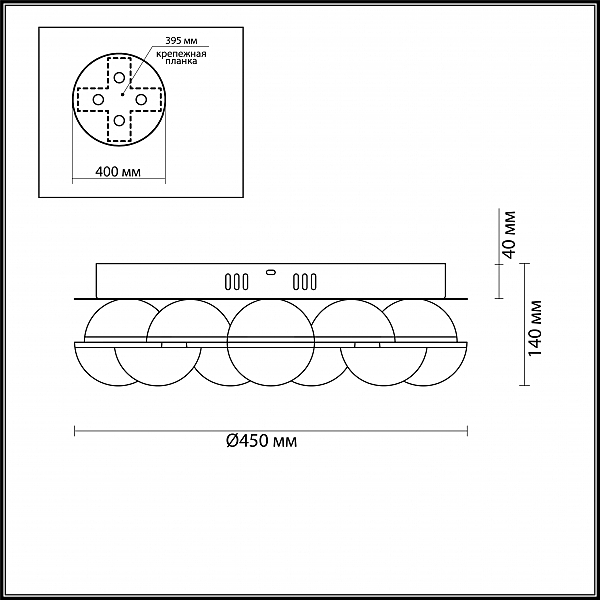 Потолочная светодиодная люстра Conti Odeon Light 4106/64CL