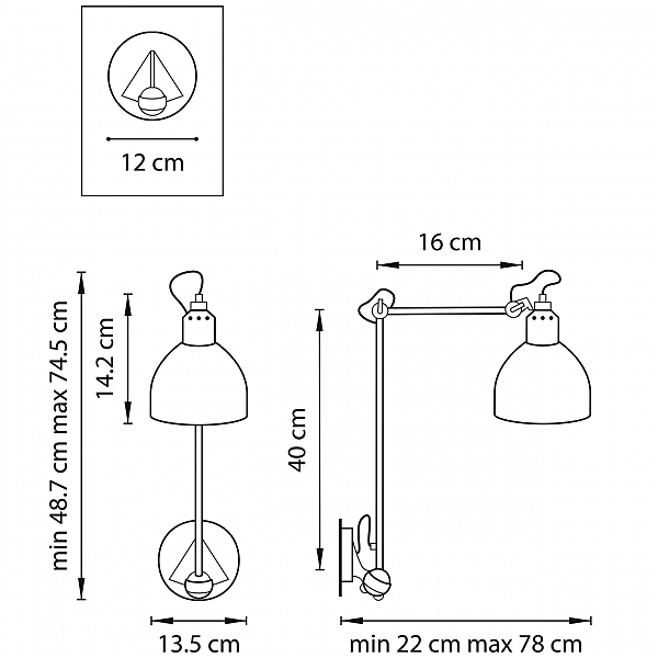 Настенное бра Lightstar Loft 865616