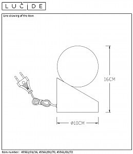 Настольная лампа Lucide Len 45561/01/72