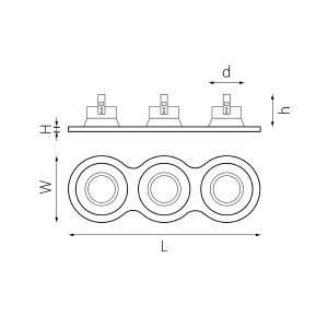 Встраиваемый светильник Lightstar Domino D637060606