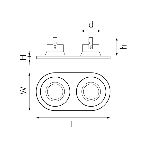 Встраиваемый светильник Lightstar Domino D6570607