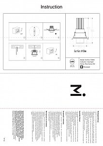 Встраиваемый светильник Maytoni Elem DL052-L15B4K