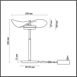 Настольная лампа Odeon Light EXCLUSIVE Fluent 4857/10TL