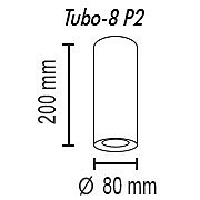 Накладной светильник TopDecor Tubo Tubo8 P2 16