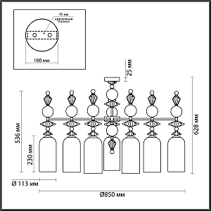 Потолочная люстра Odeon Light EXCLUSIVE Bizet 4893/7C