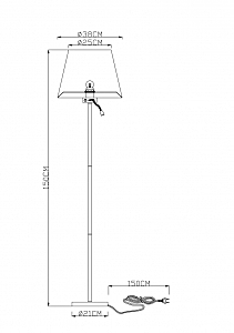 Торшер Arte Lamp Elba A2581PN-2CC