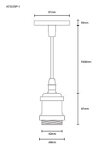 Светильник подвесной Arte Lamp Electra A7002SP-1AB
