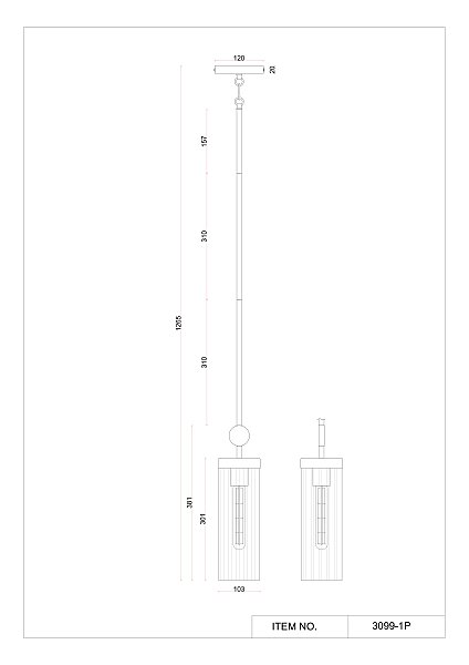 Светильник подвесной Favourite Radiales 3099-1P