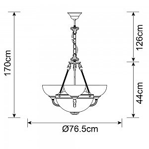 Подвесная люстра Arte Lamp WINDSOR WHITE A3777LM-3-2AB