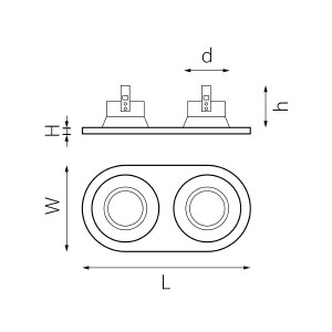 Комплект из светильников и рамки Lightstar Domino D6570303