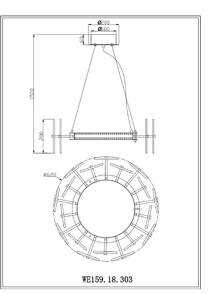 Подвесная люстра Wertmark Nicola WE159.18.303