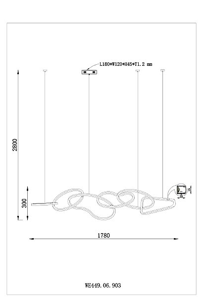 Подвесная люстра Wertmark Vanessa WE449.06.903