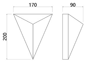 Настенный светильник Arte Lamp Trapeze A2033AP-1BK