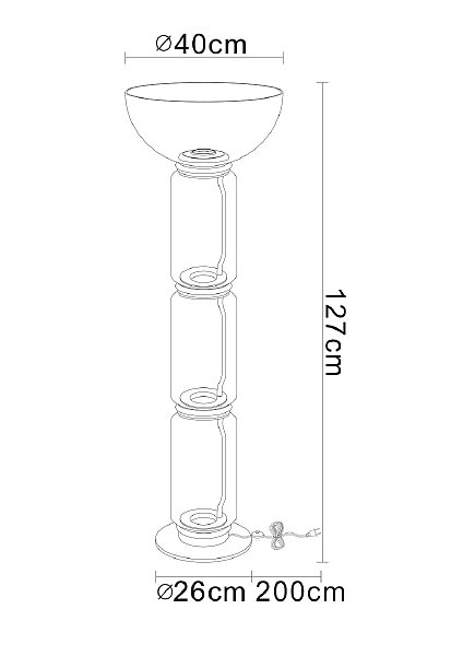 Торшер Divinare Trumpet 1242/06 PN-30