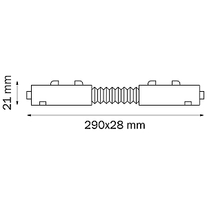 Соединитель трековый однофазный регулируемый гибкий Lightstar Teta 505156