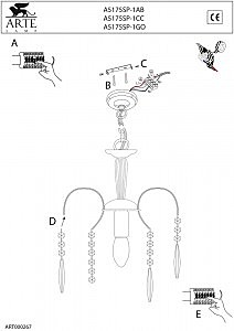 Светильник подвесной Arte Lamp WATERFALL A5175SP-1CC