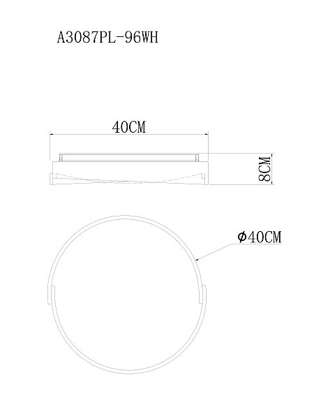 Светильник потолочный Arte Lamp Zibal A3087PL-96WH