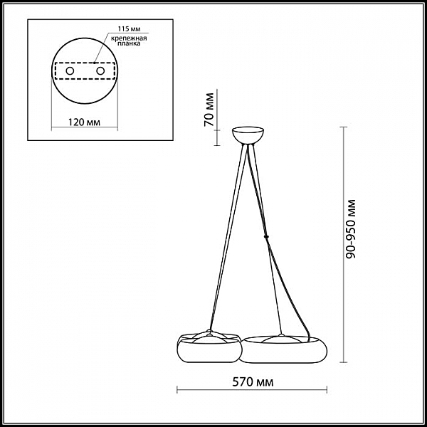 Потолочная светодиодная люстра Taron Odeon Light 2869/54LC
