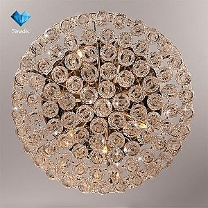 Потолочная люстра Eurosvet 3296 3296/8 золото/прозрачный хрусталь Strotskis