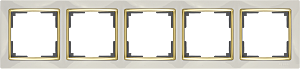 Рамка Werkel Snabb WL03-Frame-05-ivory-GD/ Рамка на 5 постов (слоновая кость/золото)
