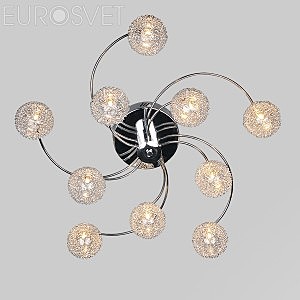 Потолочная люстра с пультом Gabriela Eurosvet 80104/10 хром