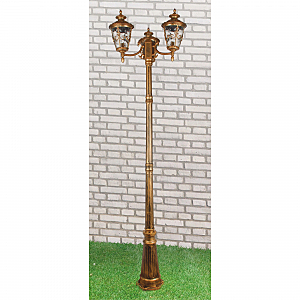 Столб фонарный уличный Elektrostandart Diadema Diadema F/3 (GLYF-8046F/3) черное золото