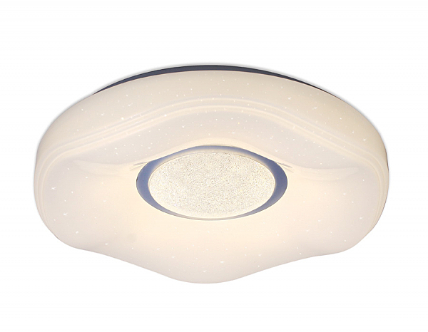 Потолочный светодиодный светильник Ambrella Orbital Crystal Sand FS1236 WH 48W D390