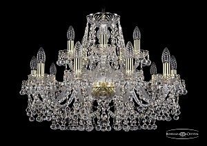 Подвесная хрустальная люстра 1409 Bohemia 1409/10+5/240 G