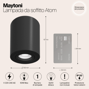 Накладной светильник Maytoni Alfa C016CL-01B