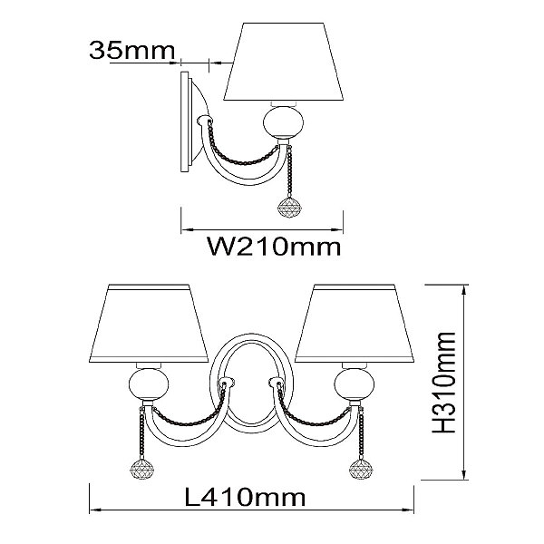 Настенное бра MW Light Федерика 684021302