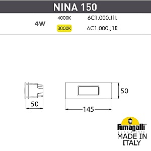 Подсветка для ступеней Fumagalli Nina 6C1.000.000.AYJ1L