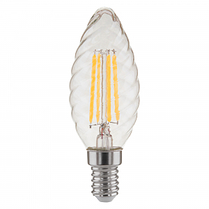 Светодиодная лампа Eurosvet Свеча витая F 7W 3300K E14 прозрачный (BL128)
