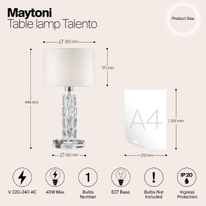 Настольная лампа Maytoni Talento DIA008TL-01CH