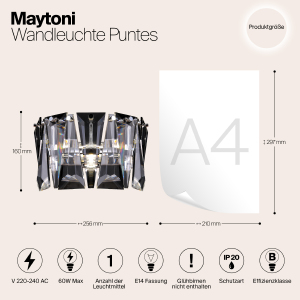 Настенное бра Maytoni Puntes MOD043WL-01CH