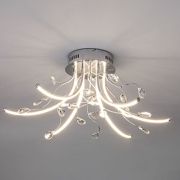 Потолочная светодиодная люстра Sacura Eurosvet 90087/6 хром  42W
