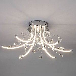 Потолочная светодиодная люстра Sacura Eurosvet 90087/6 хром  42W