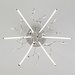 Потолочная светодиодная люстра Sacura Eurosvet 90087/6 хром  42W