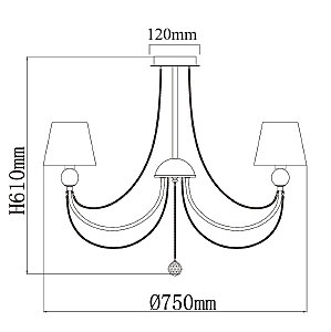 Потолочная люстра MW Light Федерика 684011608