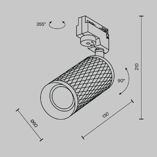 Трековый светильник Maytoni Focus Design Unity TR011-1-GU10-G