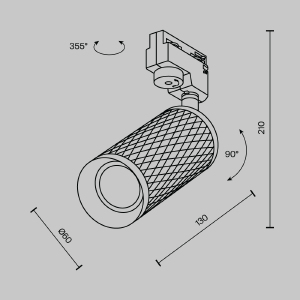 Трековый светильник Maytoni Focus Design Unity TR011-1-GU10-G